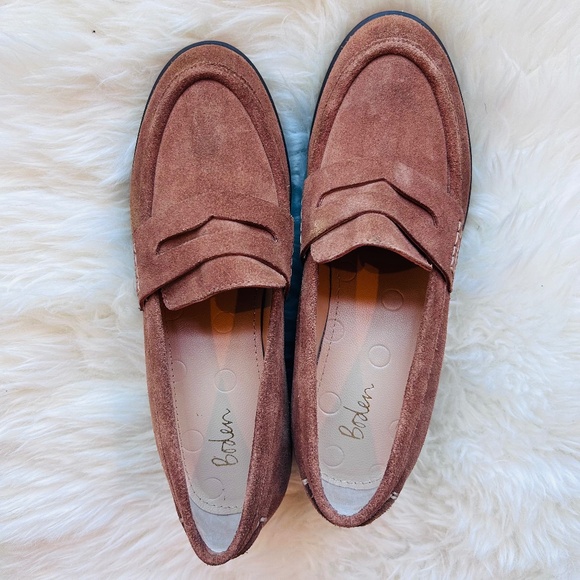 Boden Crepe Sole Heeled Loafers - Picture 2 of 7